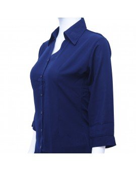 Imported Georgette Short Shirt - Dark Blue
